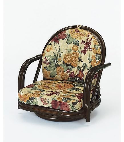 Amazon｜【今枝商店】籐 ラタン 回転座椅子 ロータイプ AMZS3801 座面