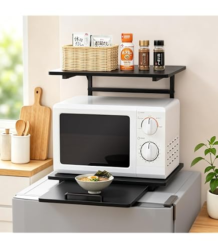 Amazon.co.jp: [ベルメゾン] レンジ台 家電ラック 大型レンジ対応