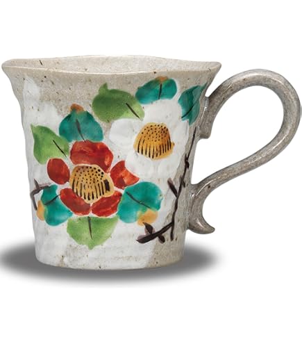 Amazon｜九谷焼 宮吉ゆみこ カップ&ソーサー (化粧箱入) 牡丹 K4-1004