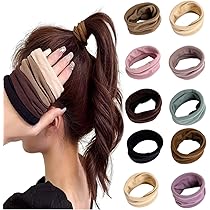 ゴム無しヘアゴム Amazon | YFFSFDC ヘアゴム 10本セット跡がつかない髪ゴム