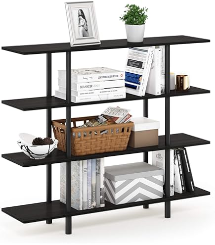 Amazon｜VITTSJO ヴィットショー シェルフユニット - ブラックブラウン