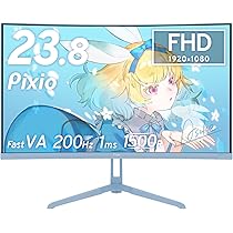 Amazon.co.jp: Pixio PXC248 Wave Pastel Blue ゲーミングモニター