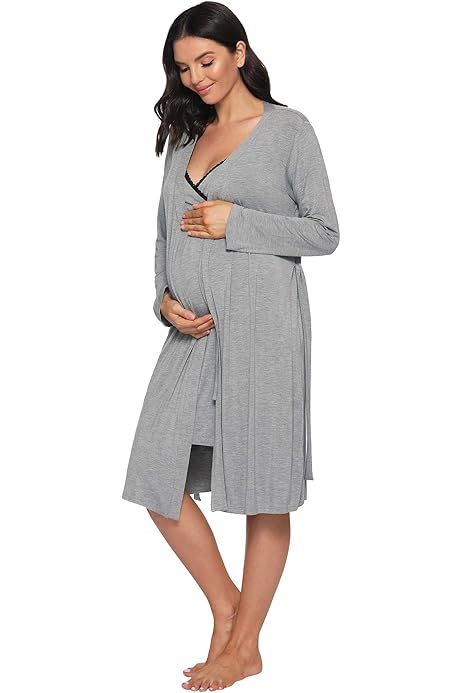 Ekouaer In Labor/delivery/hospital Gown Xpenyo Women Maternity