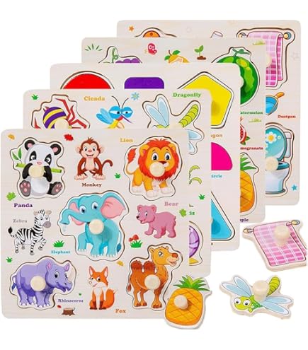 モンテッソーリ　知育玩具 動物・生物パズル　♪5個セット♪　Montessori ファッションベビー・キッズ - モンテッソーリ 知育玩具 動物