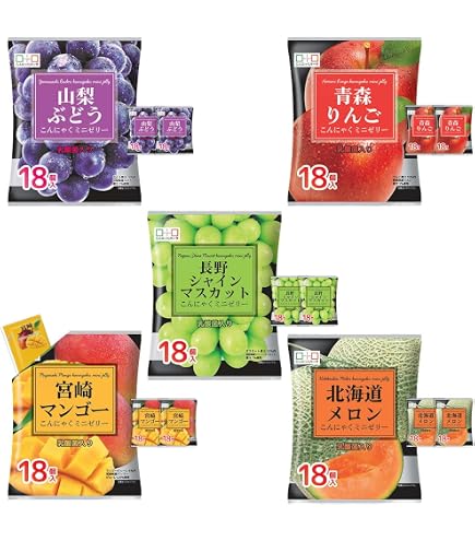 Amazon.co.jp: フルーツ こんにゃくミニゼリー MIX 1袋 500g ×3袋 3種