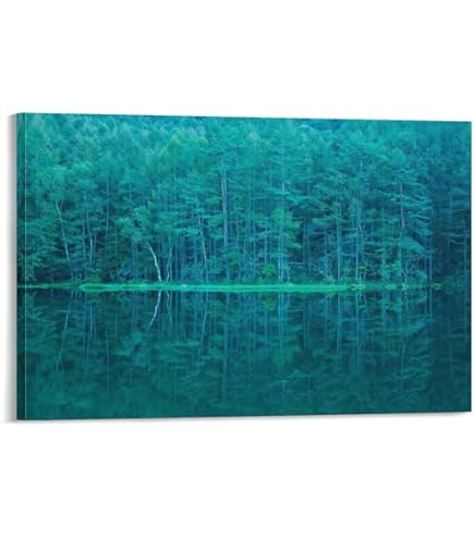 Amazon.co.jp: 東山魁夷 生前作 「 緑の渓 」 リトグラフ 版画