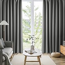 Amazon｜AIFY カーテン 2枚セット 1級 遮光 小窓 ドレープカーテン UV