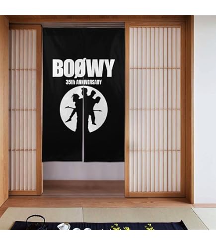 BOØWY　暖簾 Amazon｜ボウイ Boowy Boøwy のれん 和風 暖簾 おしゃれ