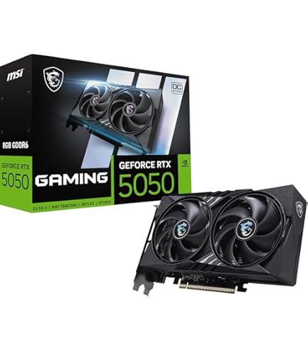MSI Gaming RTX 5050 8G Shadow 2X OC Graphics Card (8GB GDDR6,128
