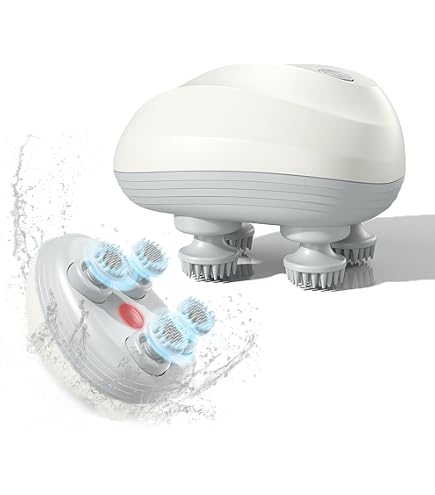 Amazon | 電動頭皮ブラシ ヘッドスパ 頭皮ケア 360°回転 3D振動 急緩