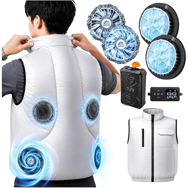 Amazon.co.jp: [DUOMEV] 空調作業服 冷却ベスト【2026新登場 2つ冷却