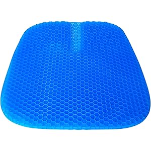 SUPTEMPO ゲルクッション 大きいサイズ 43×42×2.5cm 卵割れないクッション 無重力クッション 二重ハニ…