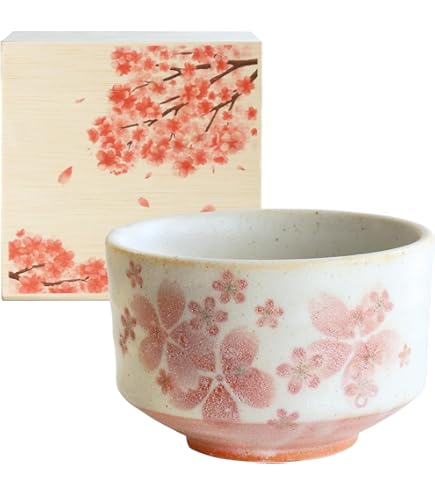 Amazon.co.jp: 京焼 清水焼 黒塗花丸紋 抹茶茶碗 与山 : ホーム＆キッチン