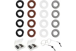 [SAKURA-LAB] メガネずれ落ち防止リング メガネ固定滑り止め 目立たない 柔らかい 男女兼用・フリーサイズ 4カラー8セット