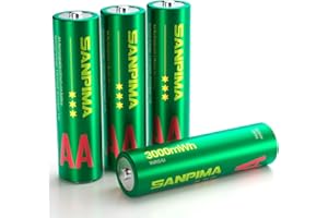 SANPIMA 単3形充電式リチウム電池4本 1.5V 充電電池 単三 充電池 大容量 3000mWh/2000mAh 約1600回循環使用可能 自然放電抑制 環境保護 電池収納