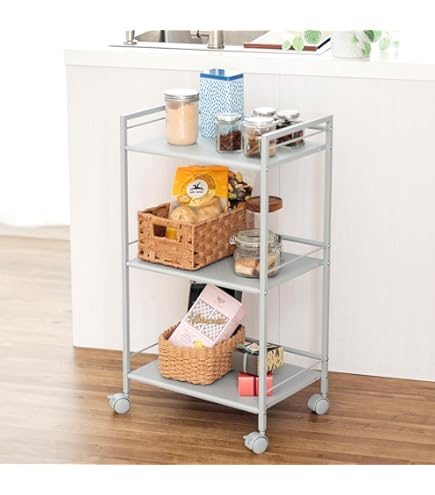 Amazon.co.jp: ステンレスシェルフワゴン60×60 2段キャスター700