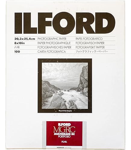印画紙　イルフォード Amazon.co.jp: ILFORD 白黒印画紙 MGRC Deluxe Glossy 8x10 50枚