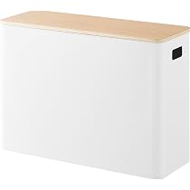 Amazon｜山崎実業(Yamazaki) 蓋付き トイレ用品収納 ナチュラル W36.2