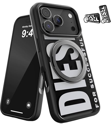 ゲ*コ様 DIESEL CAGED D CASE iPhone 17 Pro Women's Caged D glossy case for iPhone 17 Pro | Black | Diesel