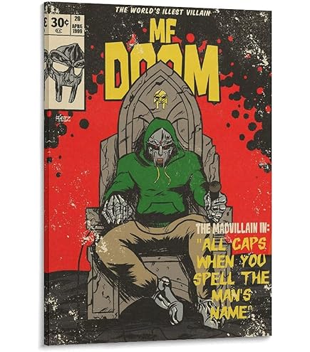 特大⭐︎MF DOOMポスター Amazon.co.jp: LSPDAG MF DOOM ミュージックアルバムポスター MM