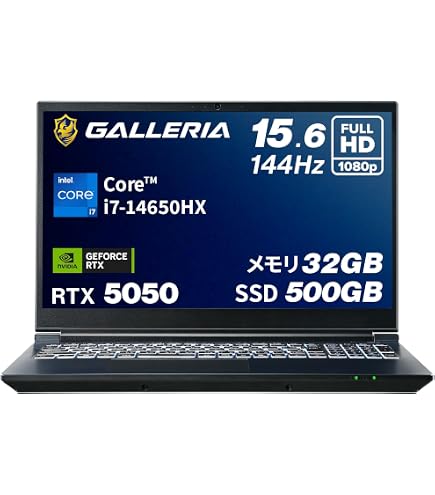 Amazon.co.jp: ガレリア ゲーミングノートPC 【 RTX 5050 / Core i7