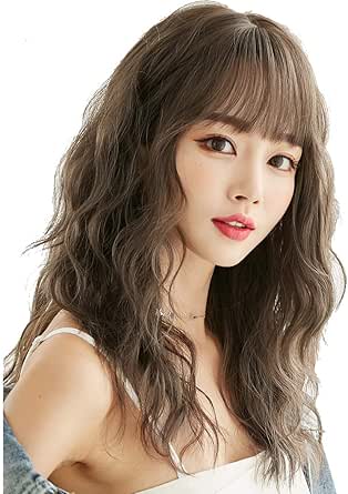 Amazon Baruisi ウィッグ ロング 自然 ウェーブ フルウィッグ パーマ ミディアム セミロング ウイッグ 空気感 ブラウン 耐熱性 ふんわり サラサラゆるカール スト フルウィッグ 通販