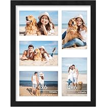 JCJMY 8x16 Collage Picture Frame Set Of 3 - Holds Three 4x6 Photos Or One 8x16 Picture, Black - View #5