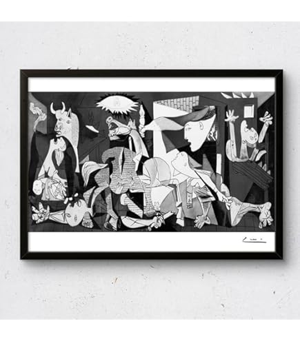 Amazon.co.jp: ゲルニカの有名な絵画ピカソの複製によるアートワーク