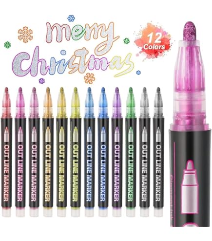 Double Line Outline Markers For Artwork And DIY Crafts - View #9
