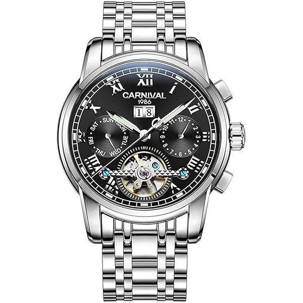 Amazon | メンズ腕時計光スケルトンダイヤル歯車Visible