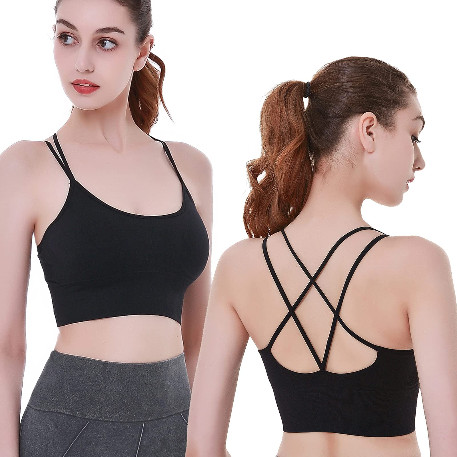 CRZ YOGA ブラトップ レディース スポーツブラ ヨガブラ ストラッピー クロスバック レ さまざまなファッション製品