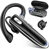 【新登場 Bluetooth 5.3】 Bluetoothヘッドセット Bluetoothイヤホン 耳掛け式 片耳イヤホン bluetooth 最大96時間連続使用 800mAh充電ケース付 LEDディスプレイ 左右耳兼用 AAC対応 ハンズフリー通