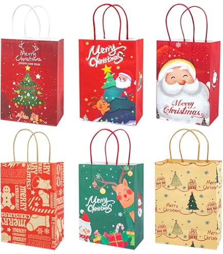 Amazon | クリスマス ラッピング 袋 手提げ 4枚セット 不織布 手提げ袋