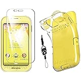 【1枚フィルム+ケース TPU+携帯ストラップ 付属】キッズケータイ SH-03M ガラスフィルム AQUOS キッズケータイ SH-03M フィルム 液晶保護フィルム 硬度9H 簡単貼り付け 耐衝撃 防指紋 自動吸着 強化フィルム+AQUOS キッ