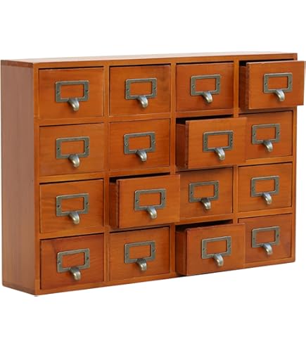 Amazon.co.jp: ヴィンテージ 5段引き出し木製デスクオーガナイザー