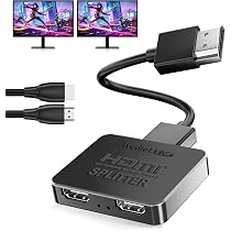 Amazon | HDMI 分配器 1入力2出力 4Kx2K@60Hz【安定接続設計】2台同時