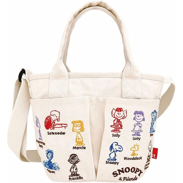 Amazon | [ルートート] スヌーピー 刺繍 ショルダー付 ミニ