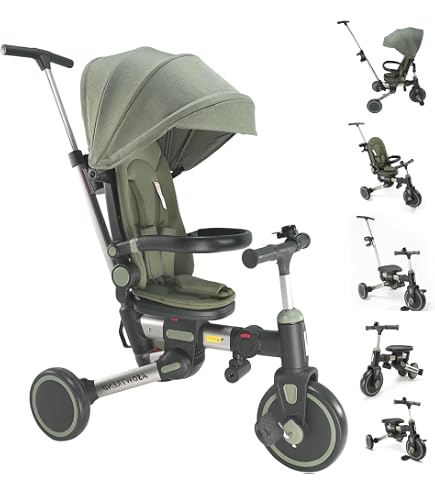 Amazon.co.jp: BTM 子供用三輪車 7in1 折りたたみ 手押し 7way 1~3歳