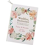 Amazon 結婚式 招待状 手作りキット 名入れ ナチュラル ラージリース 10枚 セット 返信はがき アレルギー表記なし 招待状 文房具 オフィス用品