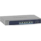 【正規品】 ネットギア NETGEAR スイッチングハブ 10ポート 10G/5G/2.5G/1Gx4, 2.5G/1G x4 (10G SFP+x2) PoE++/PoE+ (295W) 金属筐体 リミテッドライフタイムハードウェア保証 クラウド管