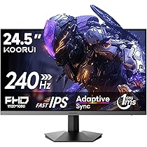 Amazon.co.jp: KOORUI ゲーミングモニター 24.5インチ FHD 240Hz
