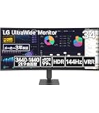 ton1960　LG 34UC79G-B 34インチウルトラワイドモニター 144Hz対応 21:9曲面型ウルトラワイド™ゲーミングモニター - 34UC79G-B