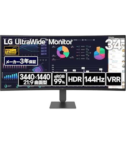 LG ゲーミングモニター UltraGear34G600A-BAJP 34インチ 34