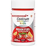 Centrum Kids Brain Fuel Multivitamin With Choline & DHA to Support Cognitive Development & Nervous System Function - 50 Chewa