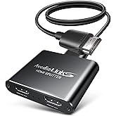 avedio links 4K60Hz HDMI 分配器 1入力2出力 同時出力 2画面 スプリッター アルミ製【HDMIケーブル付属 1.2m】 3D HDCP1.4対応 PS5/Xbox/PC/プロジェクター/HDTV/DVD動作確認済み 拡張モ