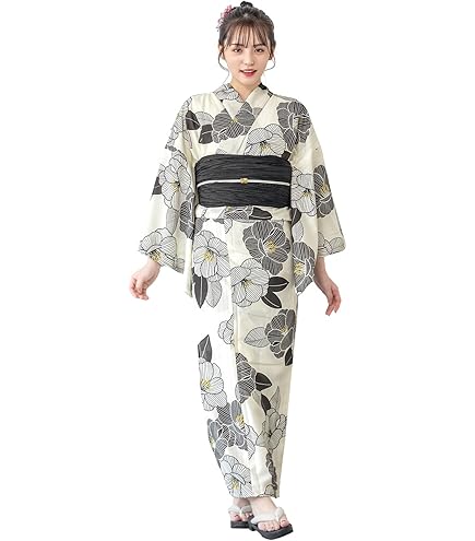 浴衣　綿麻　粋な夏着物　縦縞　黒　兵児帯　プリーツ　2点　0726⑬ Amazon.co.jp: 浴衣 綿麻！しじら織 粋な夏着物 縦縞ブラック