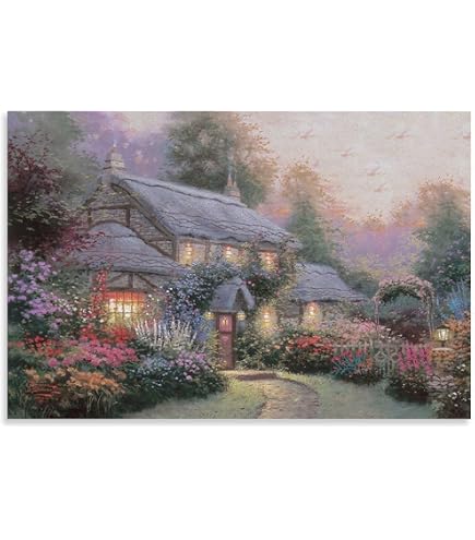 Amazon.co.jp: 西洋絵画 トーマス キンケード クリスマスの風景