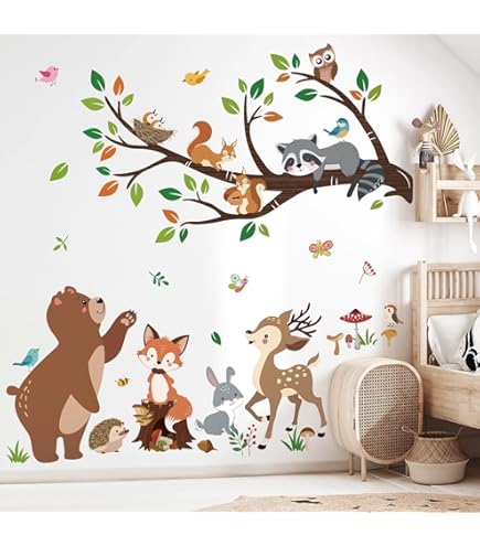 Pinenjoy 3D Tiger Wall Decal Smashed Wild Animal Wall Sticker