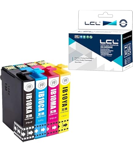 Amazon.co.jp: エプソン用 IB10CL4A IB10CL4B IB10KA IB10KB 増量 互換