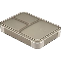 シービージャパン(CB JAPAN) フードマン 弁当箱 立てて運べる 薄型弁当箱 600ml [ 抗菌 ] グレーベージュ 汁漏れしにくい Wシーリング 4点ロックでしっかり固定DSK